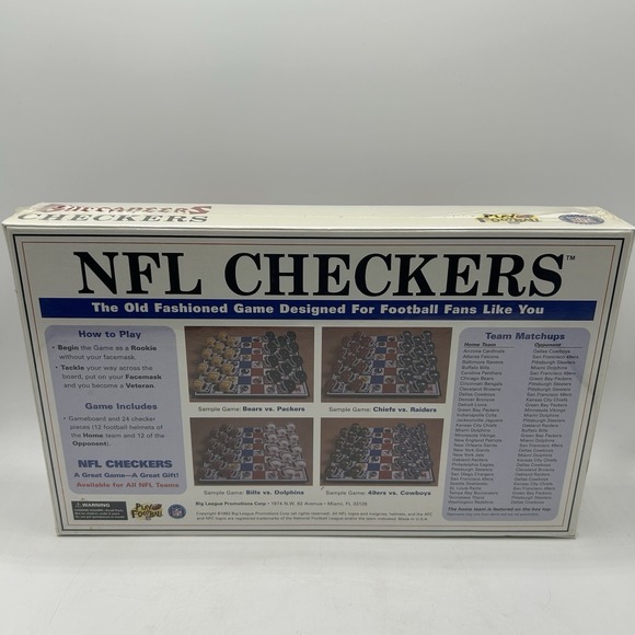 Vintage 1993 NFL Tampa Bay Buccaneers Checkers Board V.S. NFL Opponent USA MADE - Picture 6 of 7